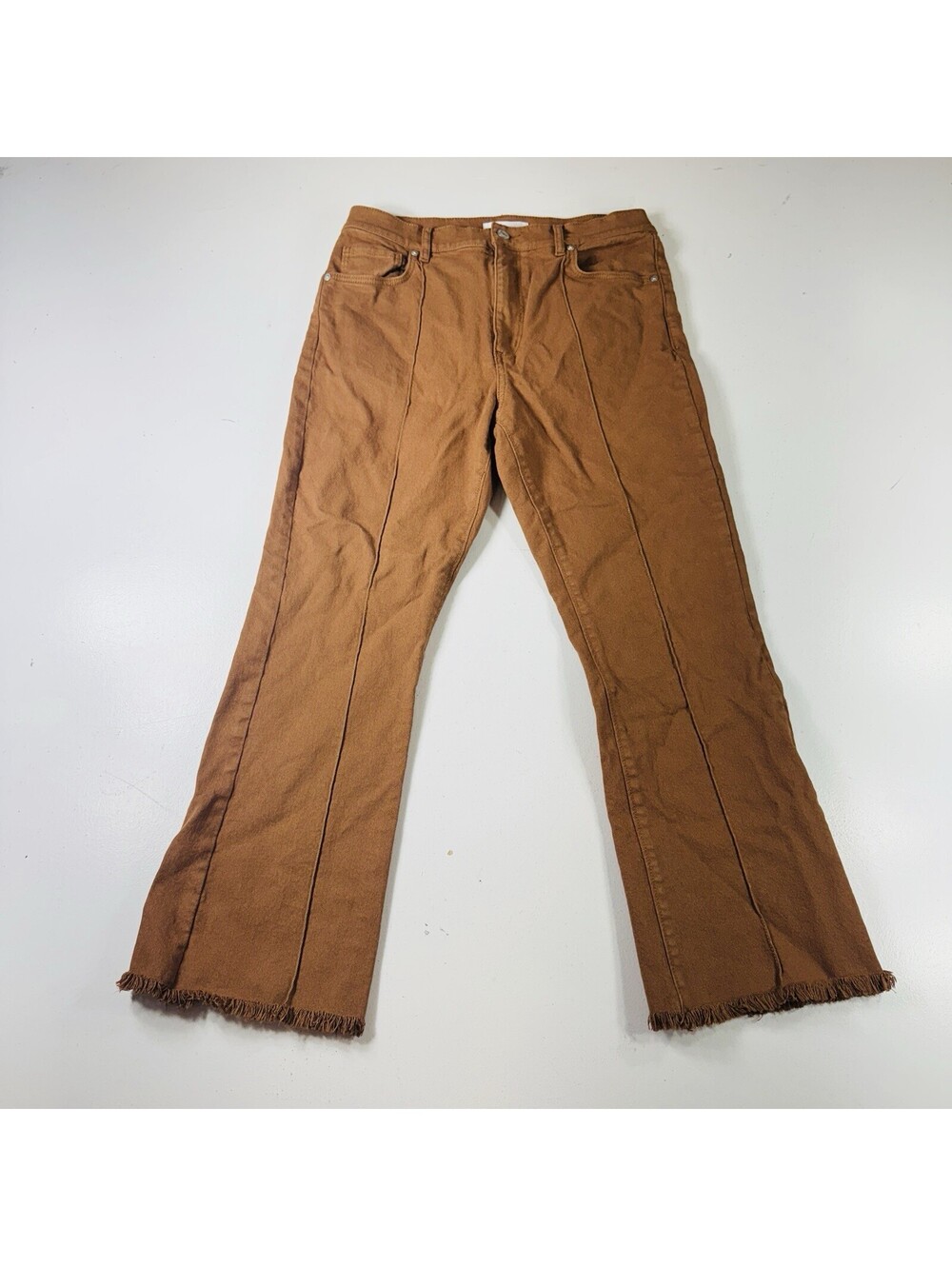 Loft The Kick Crop Of Pants Beige Tan Women’s Size 28
